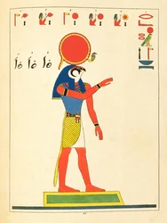 The God Re, Illustration from Pantheon Egyptien: Collection des Personnages Mythologiques de l